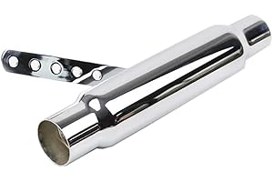 Silencieux d'échappement de moto Riloer 38mm/1.50in pour tuyau universel, tuyaux d'échappement de moto, adaptateur de tuyau d'échappement pour moto et acier inoxydable pour H-arley
