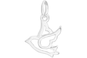 SUGARKITTEN LONDON Sterling Silver Hollow Dove Peace Pigeon Bird Charm Pendant