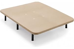 HOGAR24 ES Base Tapizada con Tejido 3D y Válculas de Transpiración y 6 Patas De Metal De 25.5 cm 135x180cm