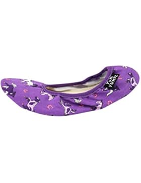 PONY VIOLETTA #14 lila - Gymnastikschuhe aus Baumwolle -YUMP YUMPZ- Turnschläppchen / Saalturnschuhe / Ballettschuhe...