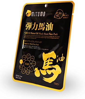MITOMO Face Sheet Masks Gold & Horse Oil .Gold promotes the production of collagen and elastin, making the skin more radiant. Horse oil is easily absorbed deep into the skin, because it consists of balanced amino acids and its structure is very similar to human. Horse oil reduces inflammation and peeling skin.
