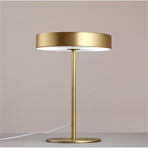 CAIJUN American Modern Art table lamp study bedroom bedside Nordic minimalist office creative personality iron table lamp Desk Lamps (Color : Brass)