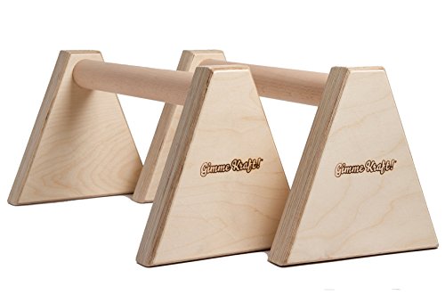 Gimme Kraft! Parallettes - Die stabilen Minibarren für Push-ups, Dips und L-Sitze aus Holz (Made in Germany)