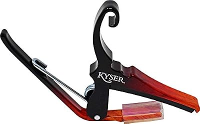 Kyser Capodastre Quick-Change pour guitares acoustiques à 6 cordes, Sunburst, KG6SNB