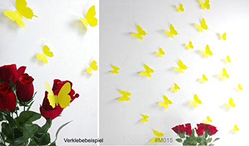 Preisvergleich Produktbild Stickerkoenig 3D Schmetterlinge 12 Stück Wandsticker, Wandtattoo Wand Deko mit 3D Flügel Klebepunkten Farbe Butterfly selbstklebend M015