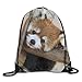 Produktbild Kordelzug Taschen Sporttasche Light Drawstring Backpack String Bags Cute Lesser Panda Sports100% Polyesterdurable Drawstring Bag Unisex Gym Sports Yoga Climbing for Women Man