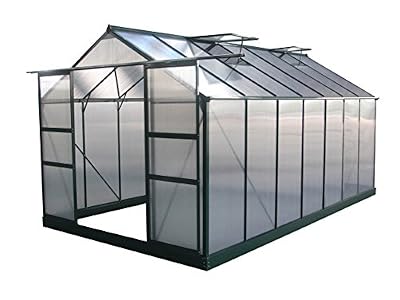 Viva Green 1299_69183 Dahlia Serre de Jardin Polycarbonate/Plastique Vert Sapin 13,29 m² 430 x 309 x 248 cm