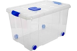 Acan Tradineur - Caja de Almacenamiento - Fabricado en plástico - Contenedor para almacenar juguetes, Libros, ropa, mantas - N.º 4-35,7 x 59 x 40,5 cm - 55 Litros