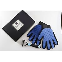 Hankering 2PCS Pet Bürste Handschuh, Haustier Grooming Bürsten Deshedding Glove Massage-Handschuh Pflegenbürste Tierhaar-Handschuh Haarentferner