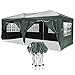 Produktbild YUEBO Faltpavillon Wasserdicht Gartenpavillon, 3 x 6m Partyzelt Pavillon Festzelt mit 4 Seitenteilen für Garten/Party/Hochzeit/Picknick/Markt- Tragetasche inklusive