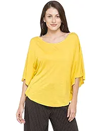 Globus Solid Kaftan Top - S18CWT161B-YELLOW