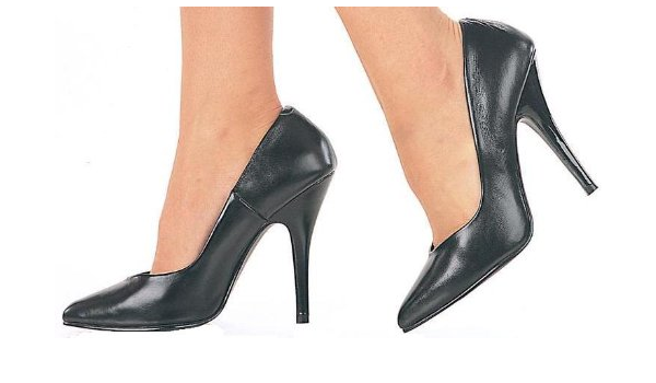 black leather heels uk