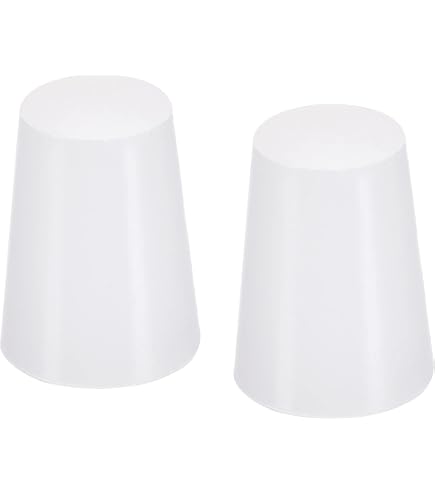 3 Pièces Bouchons Silicone Coniques Blancs 44-55mm - Résistance Haute Température Laboratoire