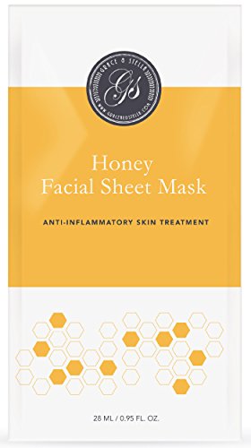Honey Facial Sheet Masks (Set of 6) - For Softer, Youthful Looking Skin - Soothing, Rejuvenating & Relaxing - Intensive, Fresh and packed with moisture - Best Alternative to Korean Masks
