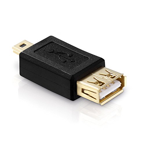 adaptare 41022 USB 2.0-Adapter Mini-Stecker Typ B 5-polig auf Buchse Typ A vergoldete Kontakte schwarz - 3