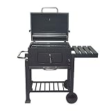 【Características especiales】: Ventilaciones para un control completo, ganchos para utensilios, abrebotellas de cerveza y estante inferior para almacenamiento: haga de esta parrilla gourmet al aire libre la compañera ideal para barbacoas.