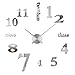 Produktbild Große DIY Wanduhr Moderne 3D Wanduhr mit Spiegel Zahlen Aufkleber Für Home Office Wohnzimmer Dekorationen Geschenk Uhr,Silver