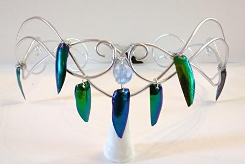 Tiare medieval crown goddess of nature adorned with beetle wings scarab elytra
