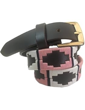 Carlos Diaz Jungen Mädchen Kids Kinder Unisex Argentinischen Braun Leder Bestickte Polo Gürtel