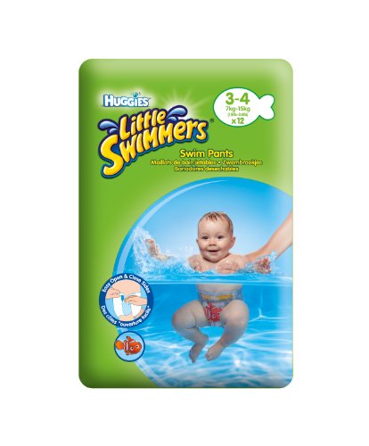 Huggies Little Swimmers Pants - Size 3-4, 3 x Packs of 12 (36 Pants)