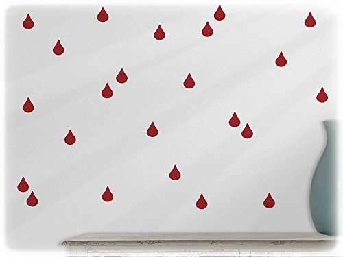 Preisvergleich Produktbild wandfabrik - Wandtattoo - 63 tolle Tropfen in dunkelrot