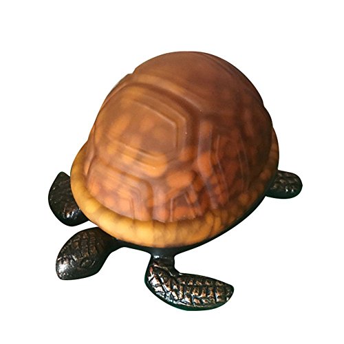 jincome Lámpara de mesa, luces decorativas de la lámpara de mesa en forma de tortuga para el dormitorio del estudio del restaurante (brown)