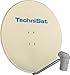 Produktbild TechniSat SATMAN 650 PLUS Satellitenschüssel, 65 cm Sat-Anlage mit Masthalterung und Universal Twin-LNB (Zwei Teilnehmer) beige