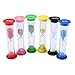 Price comparison product image Sand Timer Set, Multicolor Hourglass Sandglass Timer for Baby Playing Cooking Exercising Timing Home Decor 30sec / 1min / 2mins / 3mins / 5mins / 10mins (6 Color 6 Pcs) by Aolvo