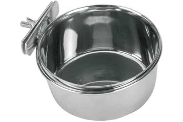 Kerbl Ecuelle Inox Fixation Vis 300 ml, Argent