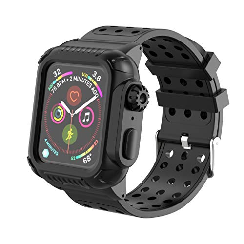 Preisvergleich Produktbild jieGREAT Uhrenarmband Räumungsverkauf , Schützende Ersatz-Armband Fall mit Gurt für Apple Watch Series 4 40mm