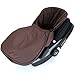 BABY TRAVEL LUXURY CARSEAT FOOTMUFF (BLACK) UNIVERSAL FIT TO ALL 0+ CAR SEATS