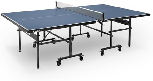 JOOLA Tavolo da Ping Pong Inside 15 - Pieghevole per Interni, Montaggio Rapido, Rete Inclusa - Blu, 274 x 152,5 x 76 cm