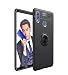 Produktbild Homikon Hülle TPU Silikon Hülle Mit Magnetischer 360 °Verdrehbare Ring Weiche Handyhülle Ultra dünne Legierung Anti-Scratch Schutzhülle Case Cover Tasche für Huawei Honor Note 10 - Schwarz