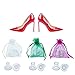 Produktbild 6 Paar Absatzschoner Damen High Heel Protectors für Stiletto, S/M/L Stöckelstulpen Absatzschoner Tanzschuhe Absatzschutz High Heel Schutz Schwarz und Transparent