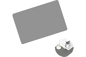 WEKUW Alfombrilla Cafetera, 60 x 50cm Alfombrilla Escurreplatos con Fondo Antideslizante Estera para Máquina de Café Alfombrilla Escurreplatos Protector de Encimera, para Mostrador de Cocina (Gris Claro)
