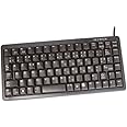 CHERRY Compact Keyboard G84-4100, French Layout, AZERTY Keyboard, Wired Keyboard, Compact Design, ML Mechanical, Black