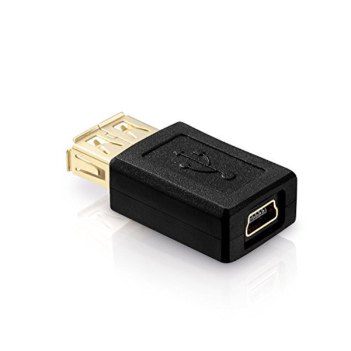 adaptare 41001 USB 2.0-Adapter Mini-Buchse auf Buchse Typ A vergoldete Kontakte schwarz - 3