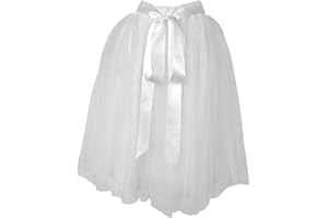 Dancina Damen Tutu A-Linie Knie Länge Tüllrock Normale und Große Größen