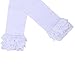 Koly Kids Girls Candy Color Kneepad Socks Leg Warmer Cotton Leggings (White)