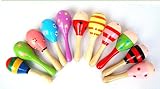 Starcrafter 2 Tlg. Maracas Kinder Handgefertigten Aus Holz Rasseln, Baby Musik Rasseln Shaker - 3