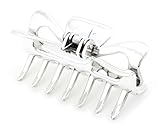 Silver 9cm Wide Acrylic Hair Claw Jaw Clip Hair Accessories by Zest