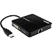 Produktbild InLine Grafikkarte, USB 3.0 auf DVI mit HDMI, Dual Head und Gigabit Netzwerk, max 2048 x 1152