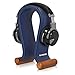 Produktbild Navaris Universal Kopfhörerständer mit Kunstleder Bezug - Kopfhörer Halter Gaming Headset Halterung - On Ear Headphone Stand - in Blau