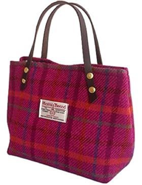 Harris Tweed Edinburgh , Damen Henkeltasche Pink Pink Heather plaid