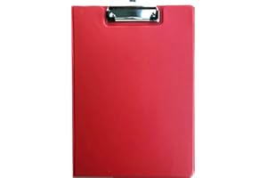 ‎SCHOOL-MAXX Klemmmappe, Klemmbrett mit Deckel (Rot, A4)