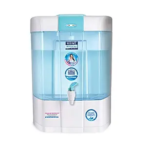 KENT Pearl RO Water Purifier (11098) | RO+UV+UF+TDS Control | Wall Mountable| Zero Water Wastage | Transparent Detachable Tank | Patented Mineral RO Technology | 8L Storage | 20 L/hr Output | White