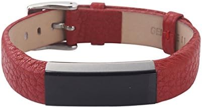 Leather Bands Strap for Fitbit Alta and Fitbit Alta HR Replacement Wristband Accessory Band Red