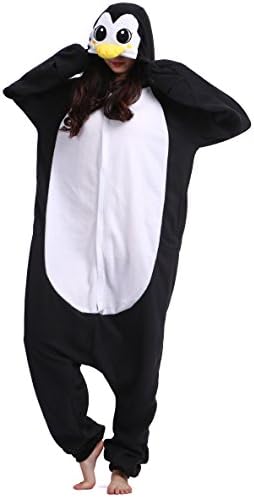 Taigood Unisex Adult Pajamas Animal Cosplay Black Penguin Suitable For height 140-187cm