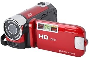 Yosoo Health Gear Handhållen videokamera, 4k 48 mp 40,6 x 6,9 cm röd | Abs plastkropp, 4k inspelning, 16x zoom, för vloggresor, kort