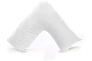 Jennifer jd Davidson V Pillow With Pillowcase - V Shaped Pillows with White Cover Orthopedic Pregnancy Extra Cushioning Supports Neck Head & Back - v shape pillow with pillowcase